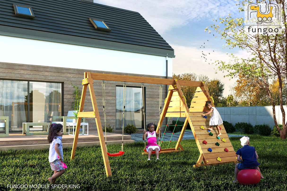 Shire Spider King Teak Painted Climbing Frame