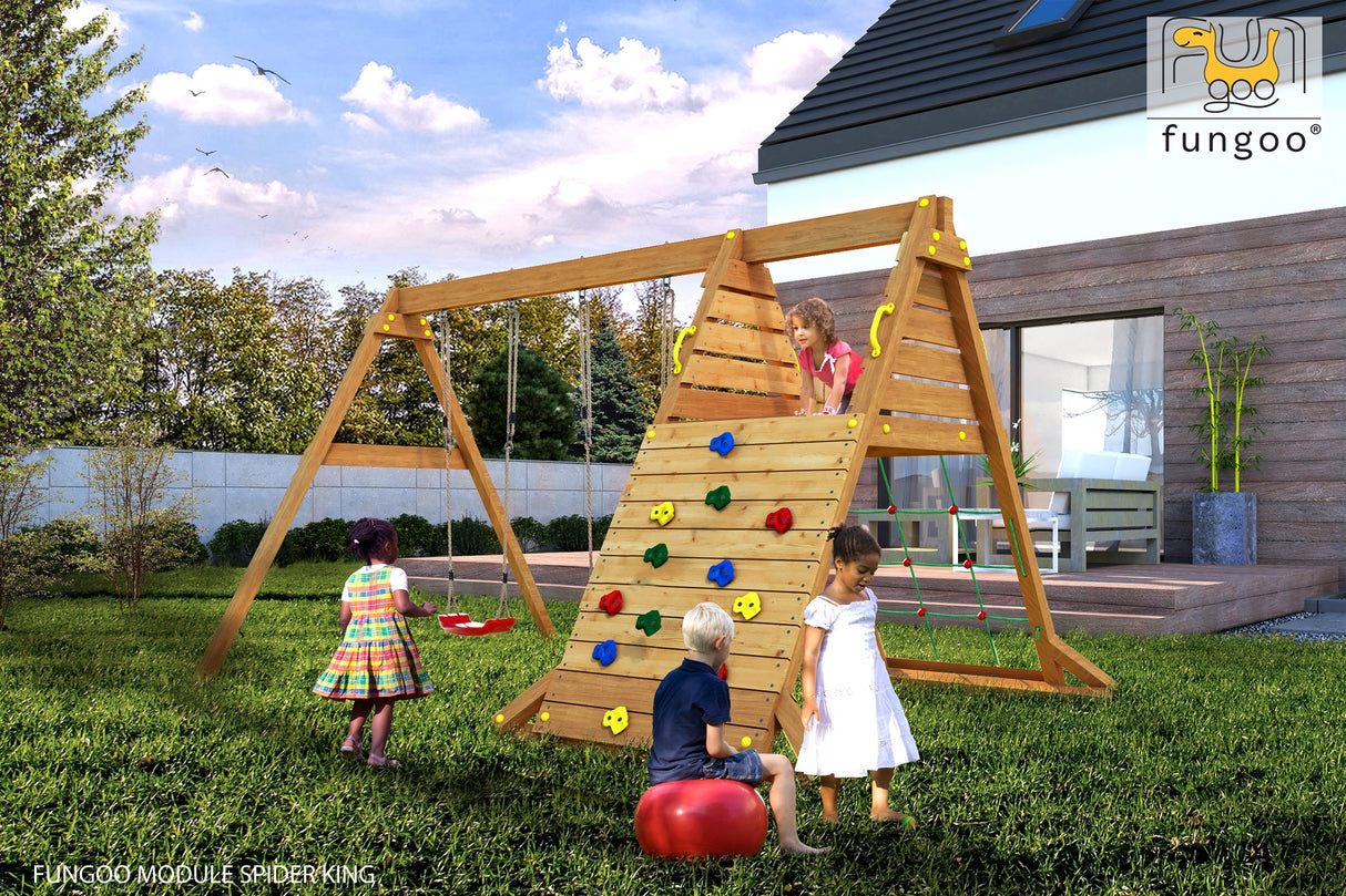 Shire Spider King Teak Painted Climbing Frame