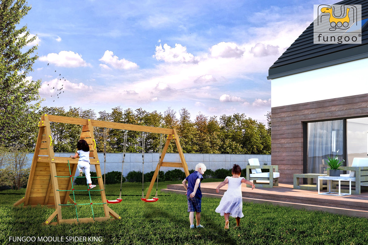 Shire Spider King Teak Painted Climbing Frame