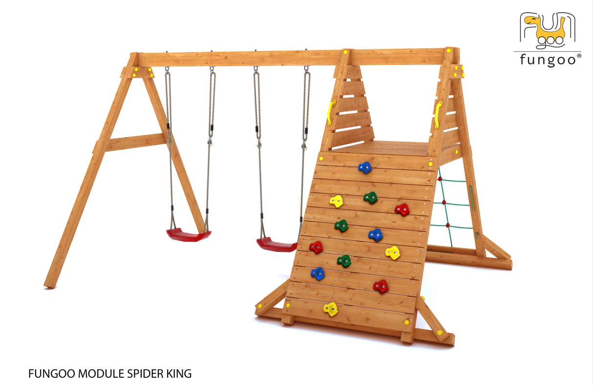 Shire Spider King Teak Painted Climbing Frame