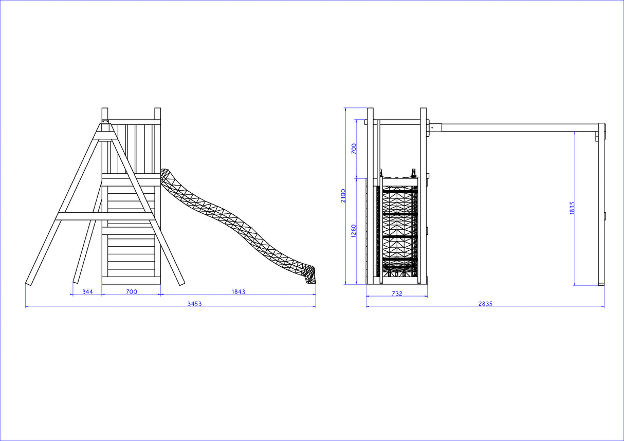Shire Rumble Ridge Rock Wall Climbing Frame with Double Swing