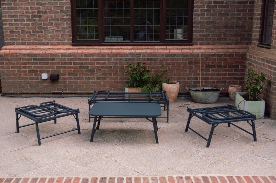 Perth Folding 4 Piece Garden Furniture Set - Great for Caravans or Limited Space!