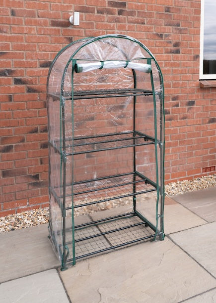 4 Tier Wide Arc Grow House with Clear Cover - 160x80x45cm