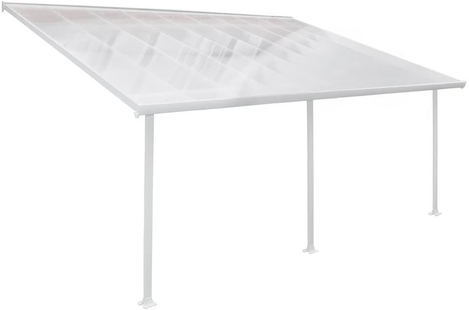 Feria Patio Cover 4m x 6m - White Frame & Clear Polycarbonate