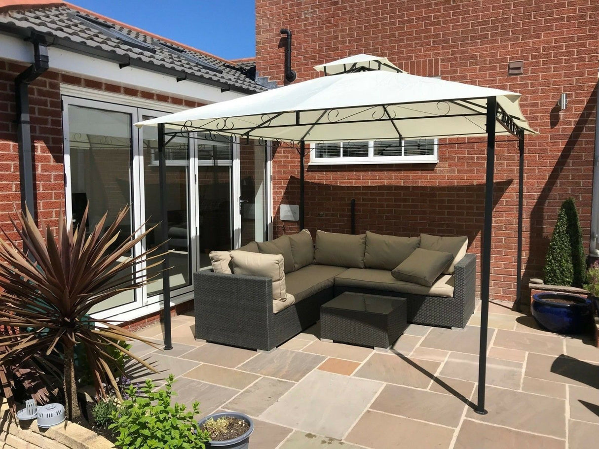 Malaga 3m x 3m Garden Gazebo - Ecru
