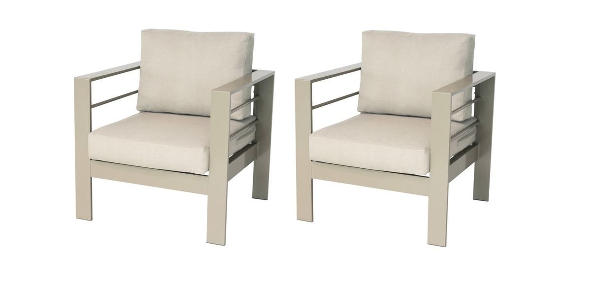 Wisteria Lane Pair of Aluminium Chairs - Champagne