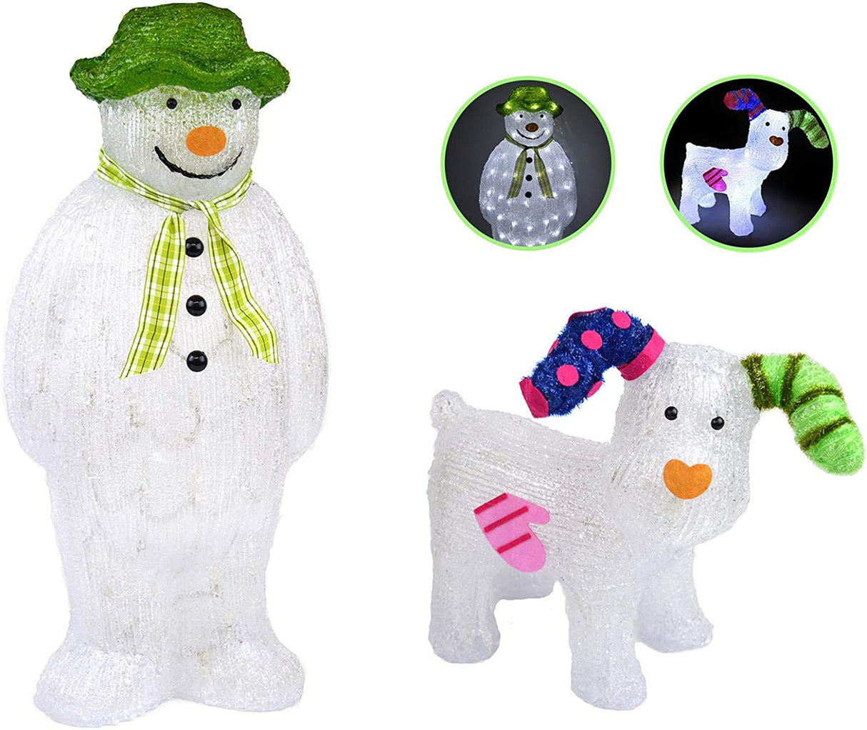 The Snowman Snowdog Acrylic Figure Set