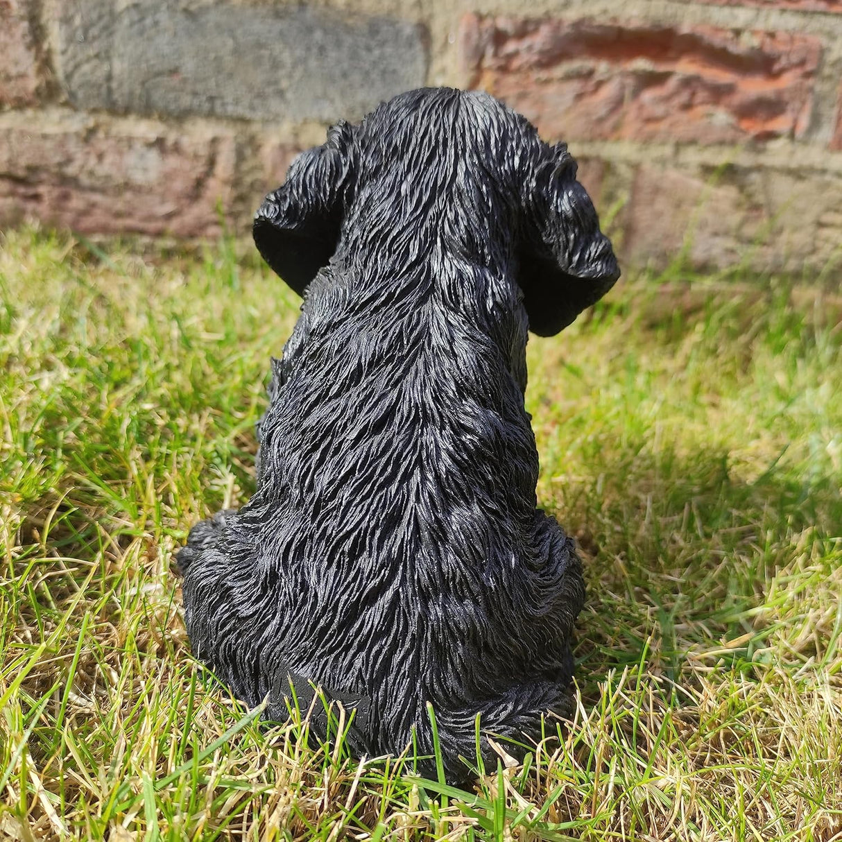 Black Cockapoo Puppy Pet Pals Garden Ornament