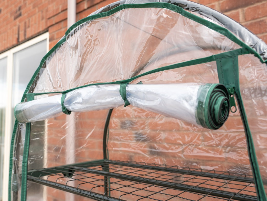 4 Tier Wide Arc Grow House with Clear Cover - 160x80x45cm