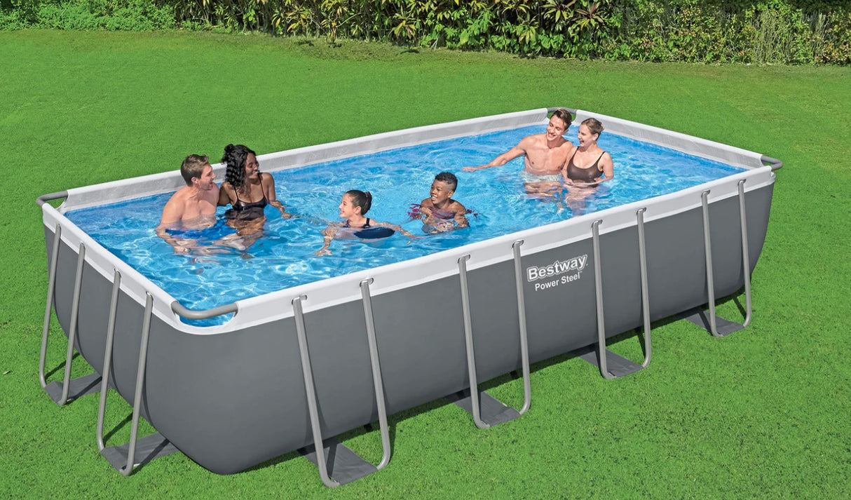 Bestway Power Steel Above Ground Pool with Pump and Ladder 18 Ft