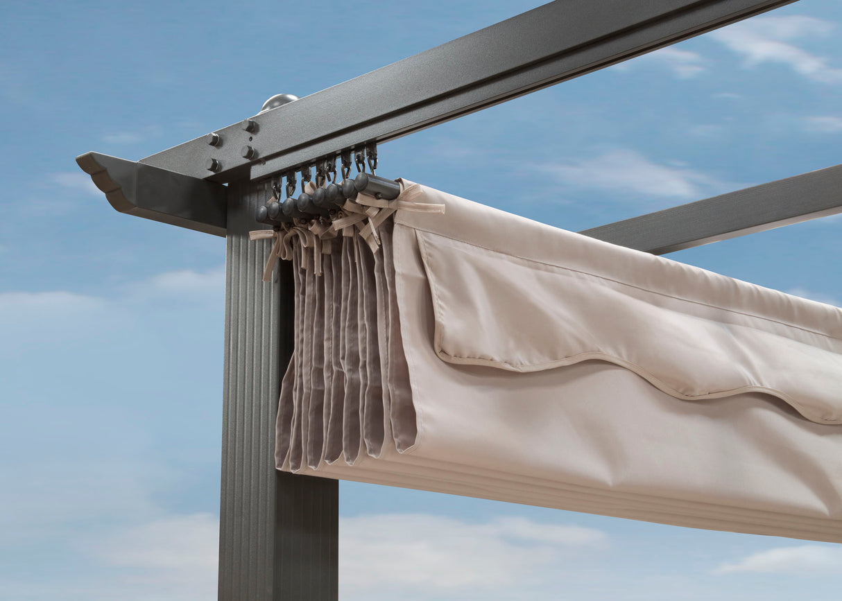 Aluminium Pergola 3m x 4m Garden Shade - Grey