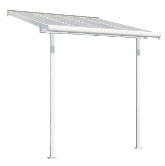 Sierra Patio Cover 2.2m x 2.3m - White Frame & Clear Polycarbonate