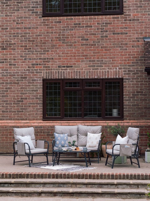 Perth Folding 4 Piece Garden Furniture Set - Great for Caravans or Limited Space!