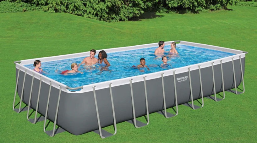 Bestway Power Steel Above Ground Pool with Pump and Ladder 24ft