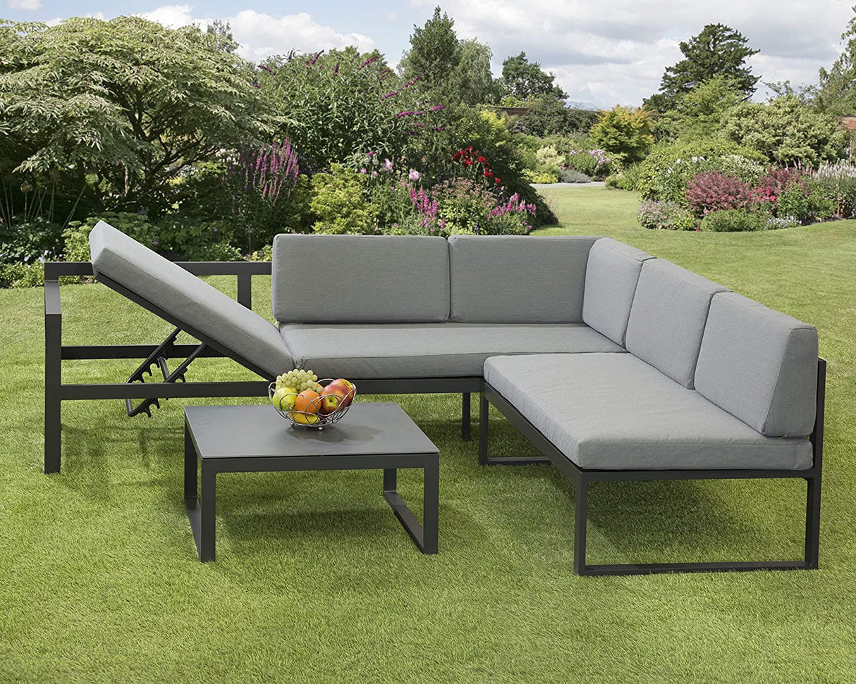 Sydney Large Corner Lounge Set with Built in Sun Lounger