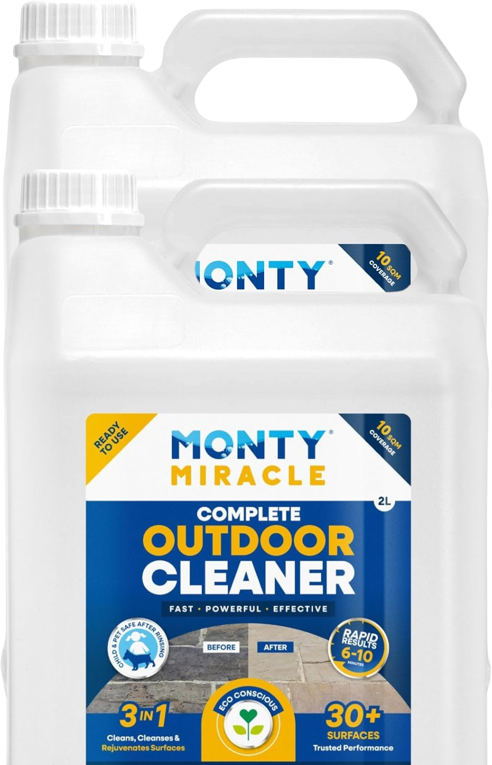 Monty Miracle Fast Patio Cleaner 2L - 2 x Bottles
