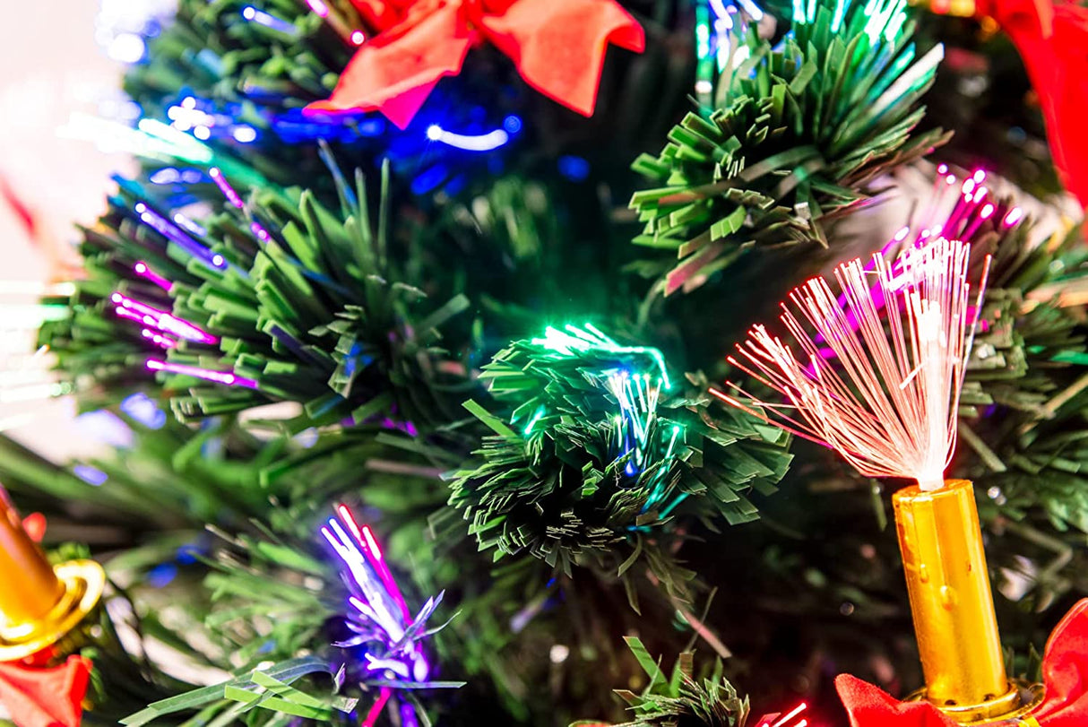 Fibre Optic Candle and Bow Tree 2ft/60cm