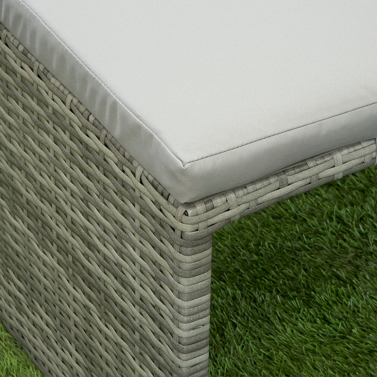 Melbourne Rattan Space Saving Garden Furniture 6 Piece - Grey