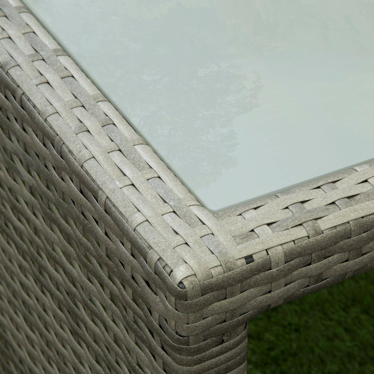 Melbourne Rattan Space Saving Garden Furniture 6 Piece - Grey