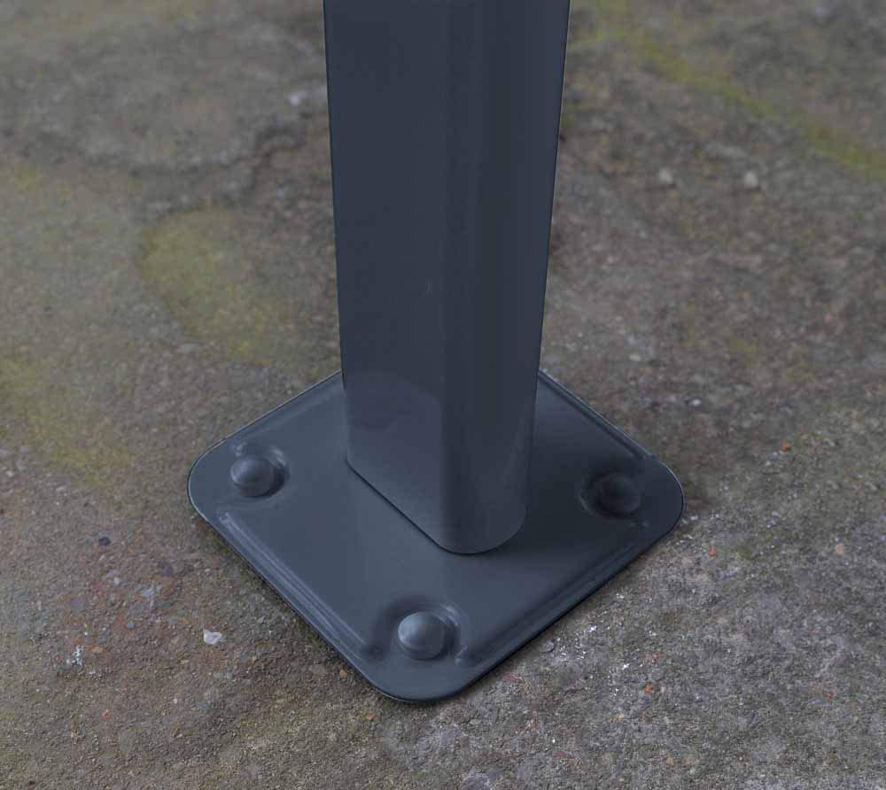 Sierra Patio Cover 2.2m x 2.3m - Grey Frame & Clear Polycarbonate