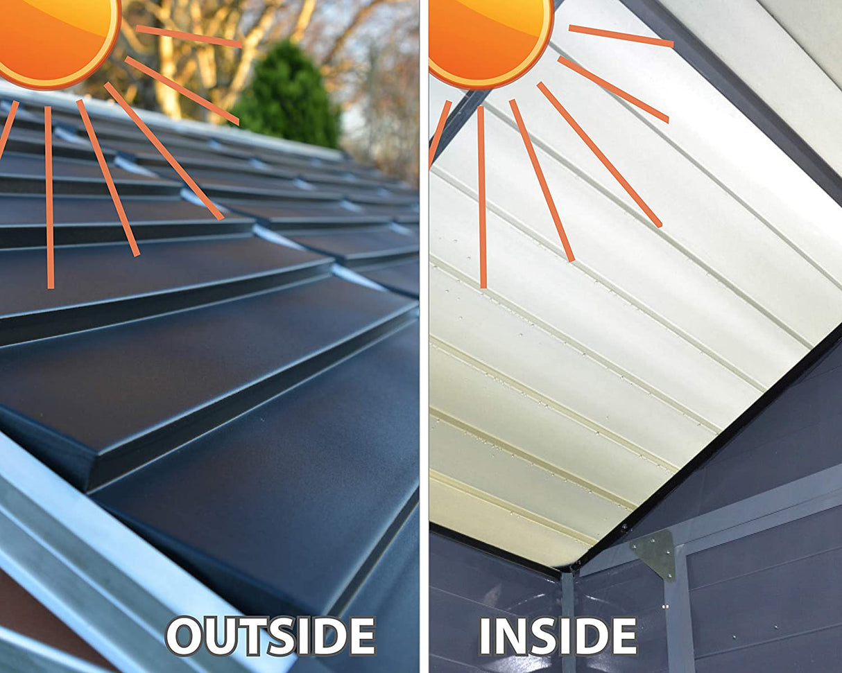 Skylight 6ft. x 3ft. Garden Shed - Tan Polycarbonate Panels