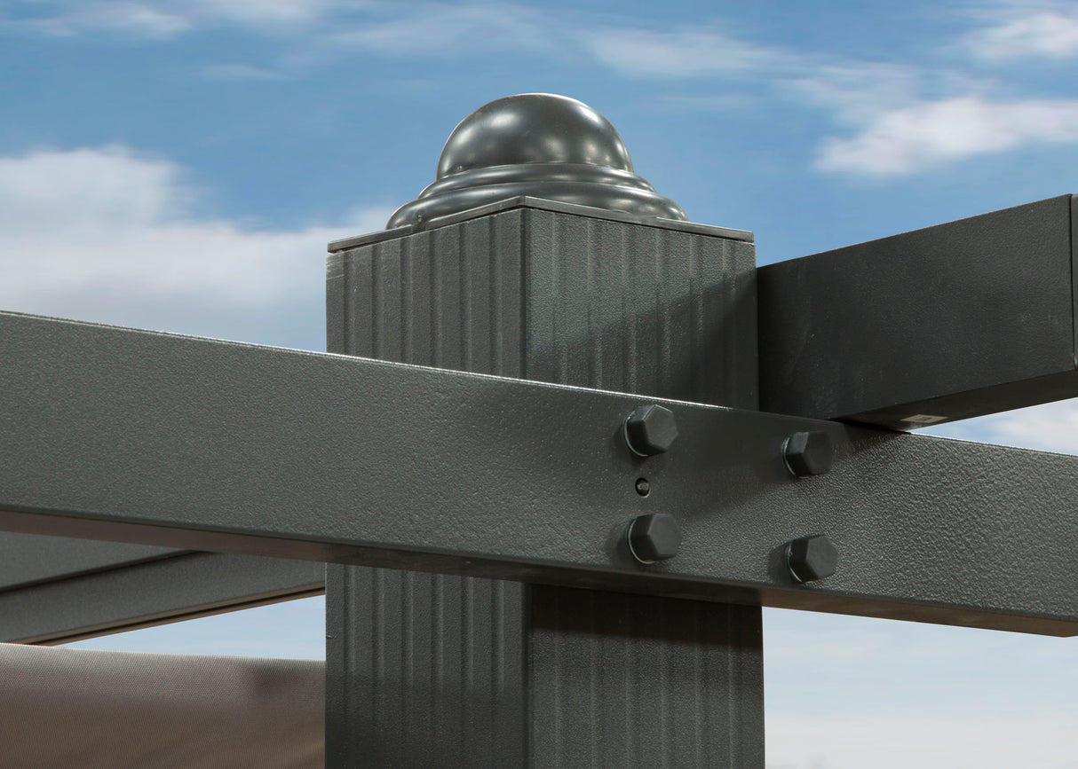 Aluminium Pergola 3m x 4m Garden Shade - Grey