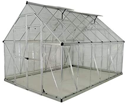 Octave 8' x 12' Greenhouse - Silver Frame & Clear Polycarbonate Panels