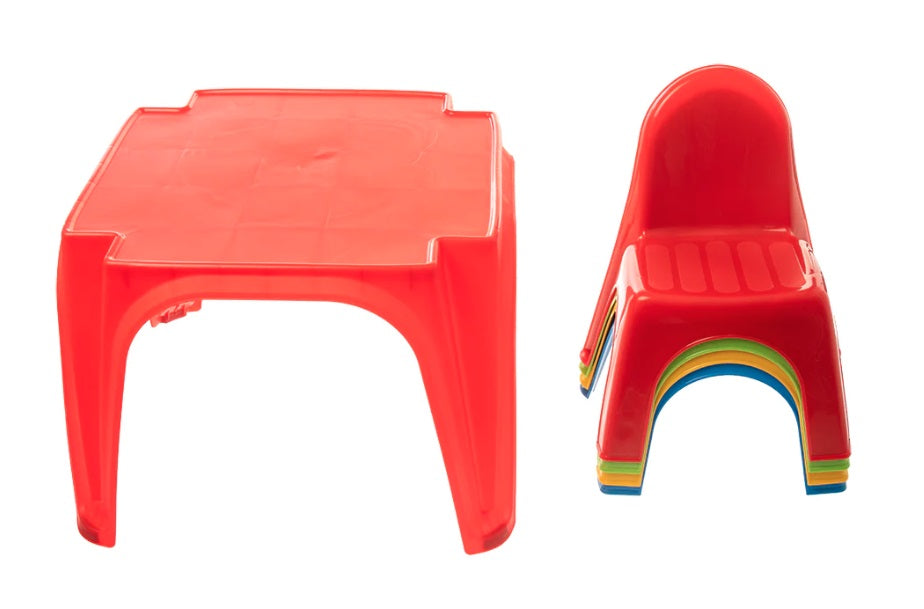 Childrens Table and Chair Set By Starplast Plastic Set