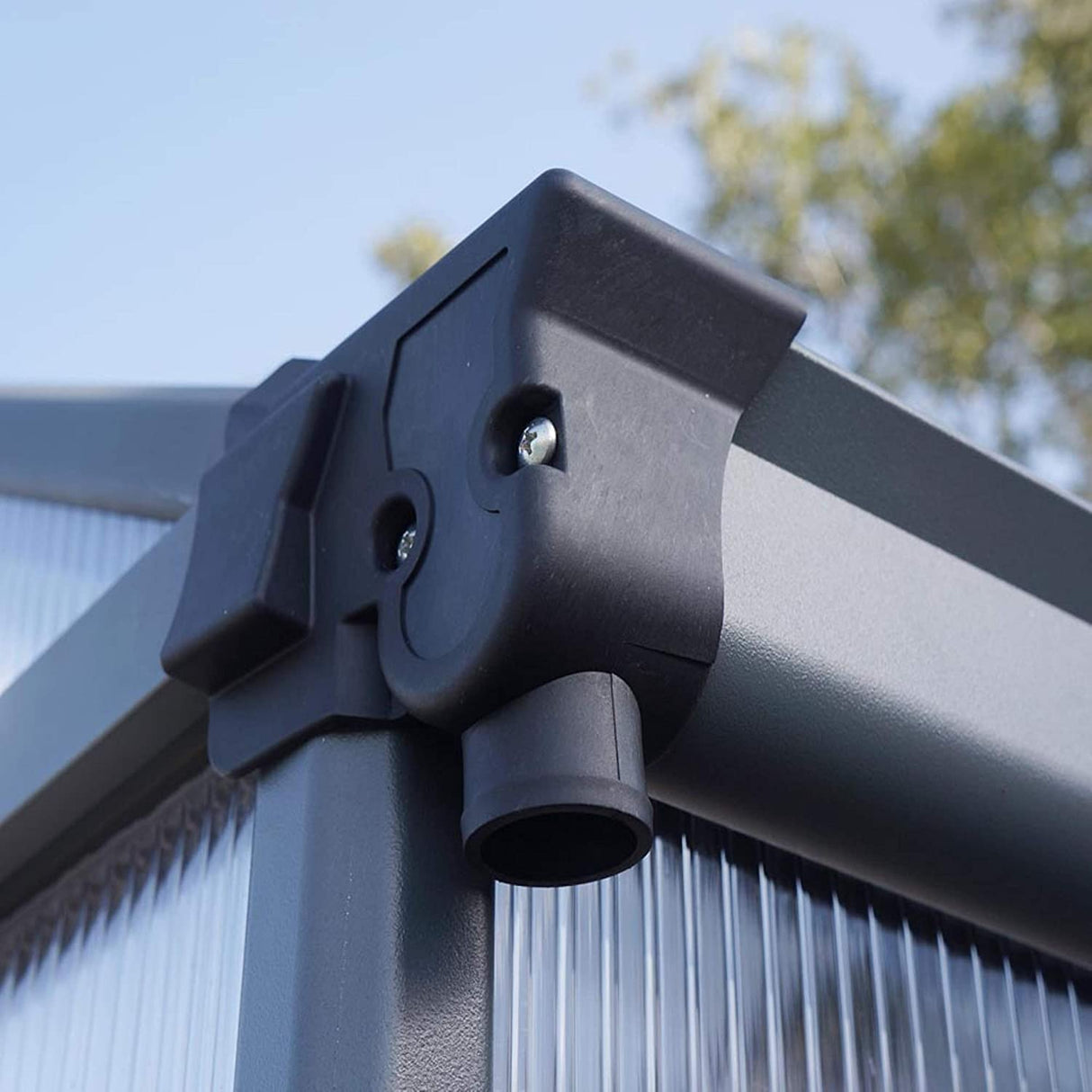 Glory 6' x 8' Greenhouse - Grey Frame & Multiwall Polycarbonate Panels