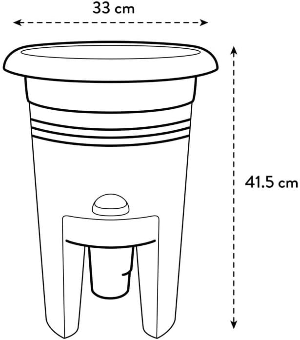 Green Basics Strawberry Pot 33cm - Living Black