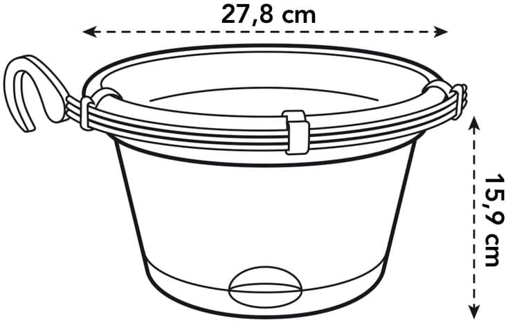 Green Basics Hanging Basket 28cm - Leaf Green