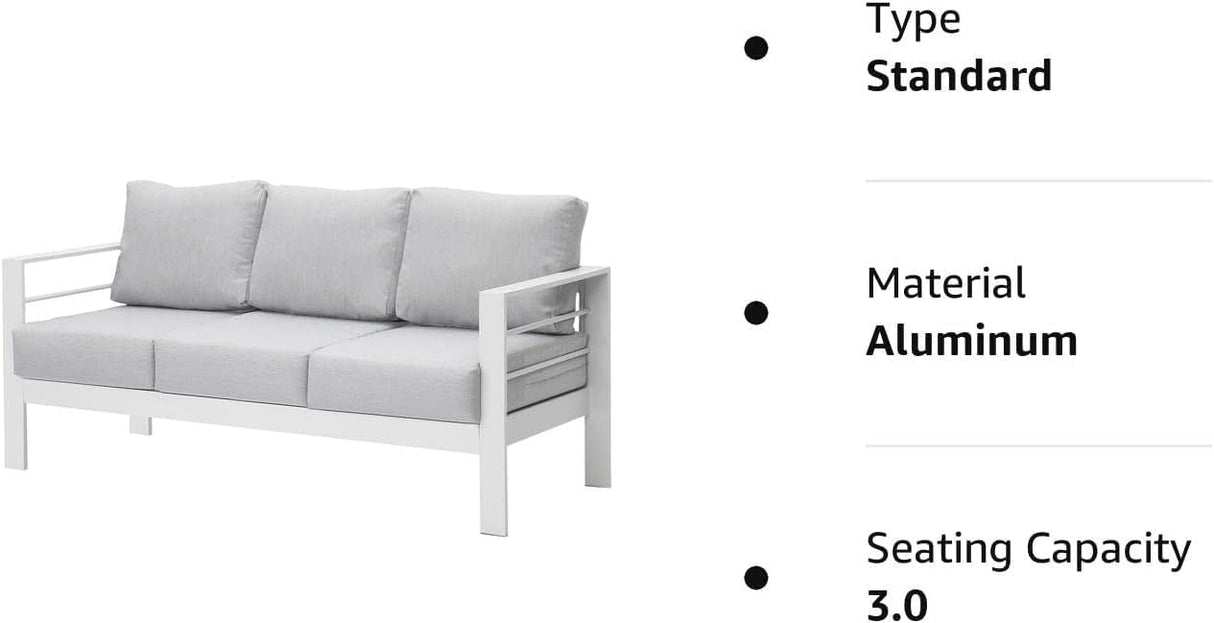 Wisteria Lane Aluminium 3 Seat Garden Sofa - White