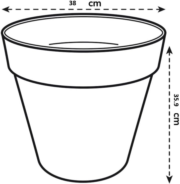 Urban Jungle Plant Pot - Indoor or Outdoor - 38cm Warm Grey