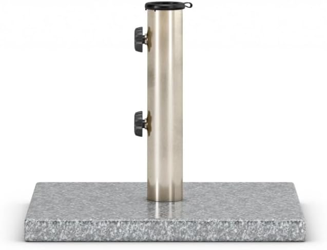 Square Granite Grey Heavy Duty Parasol Base, 15kg