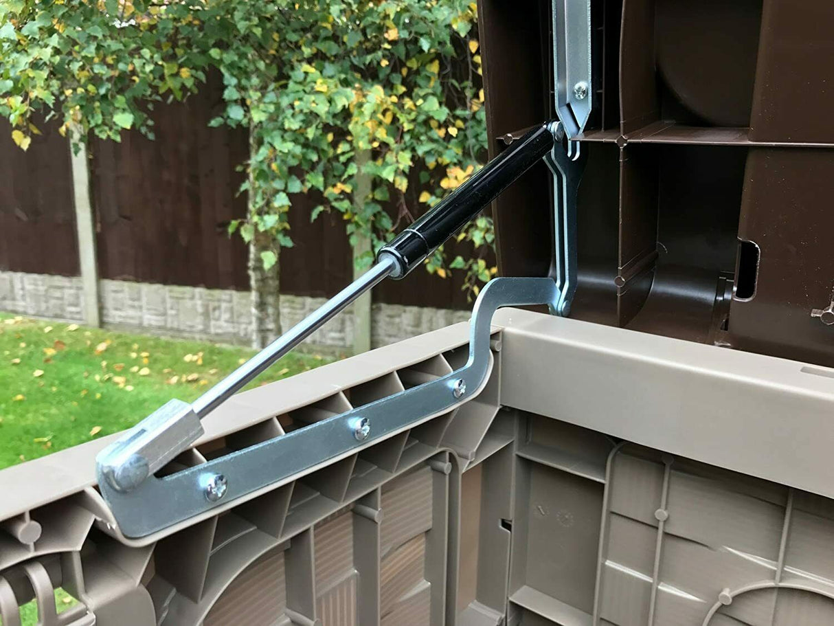 XXL Sit On Lid Rattan Effect Storge Box Mocha - 634L