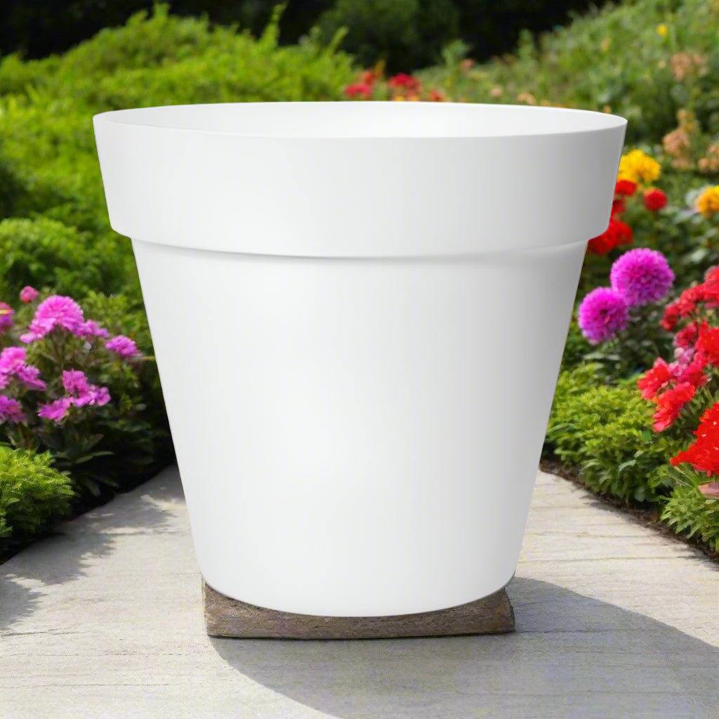 Easyday Smile Straight Flower Pot 30cm - White