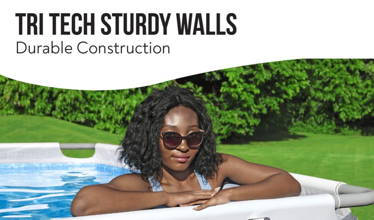 Bestway Power Steel Above Ground Pool with Pump and Ladder 24ft