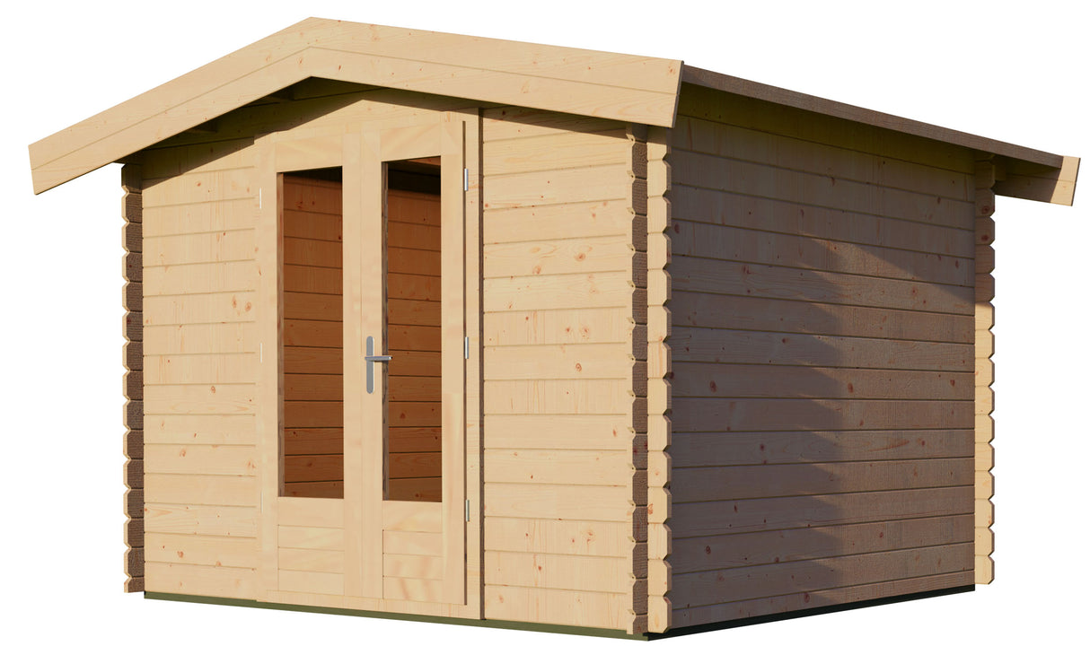 2.5x3m Log Cabin with Apex Roof