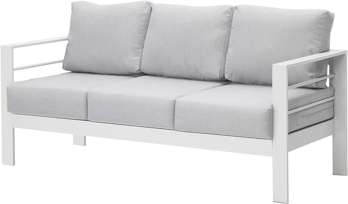 Wisteria Lane Aluminium 3 Seat Garden Sofa - White