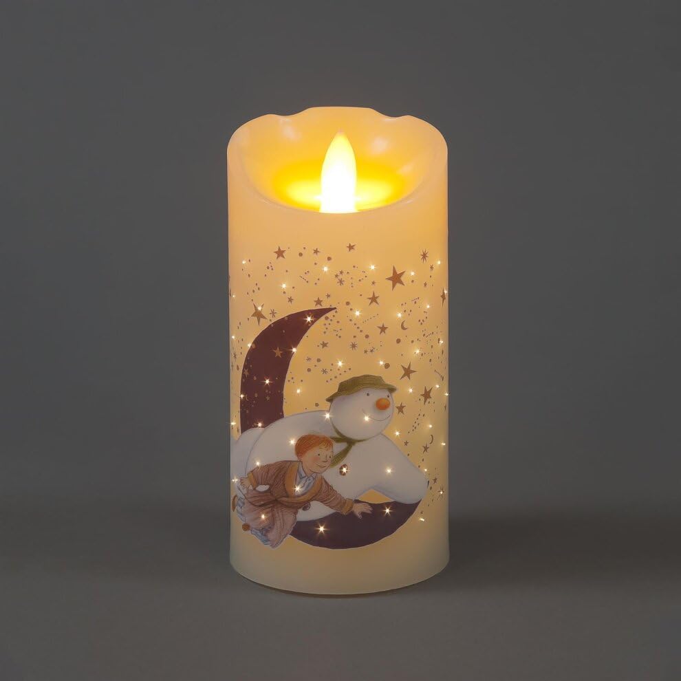 15cm The Snowman & James Flying Christmas LED Candle