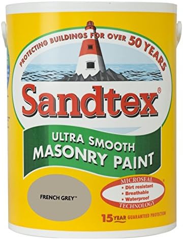 Sandtex Ultra Smooth Masonry Paint 5L - French Grey