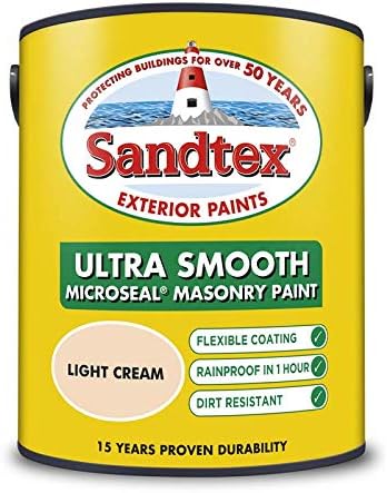 Sandtex Ultra Smooth Masonry Paint 5L - Light Cream