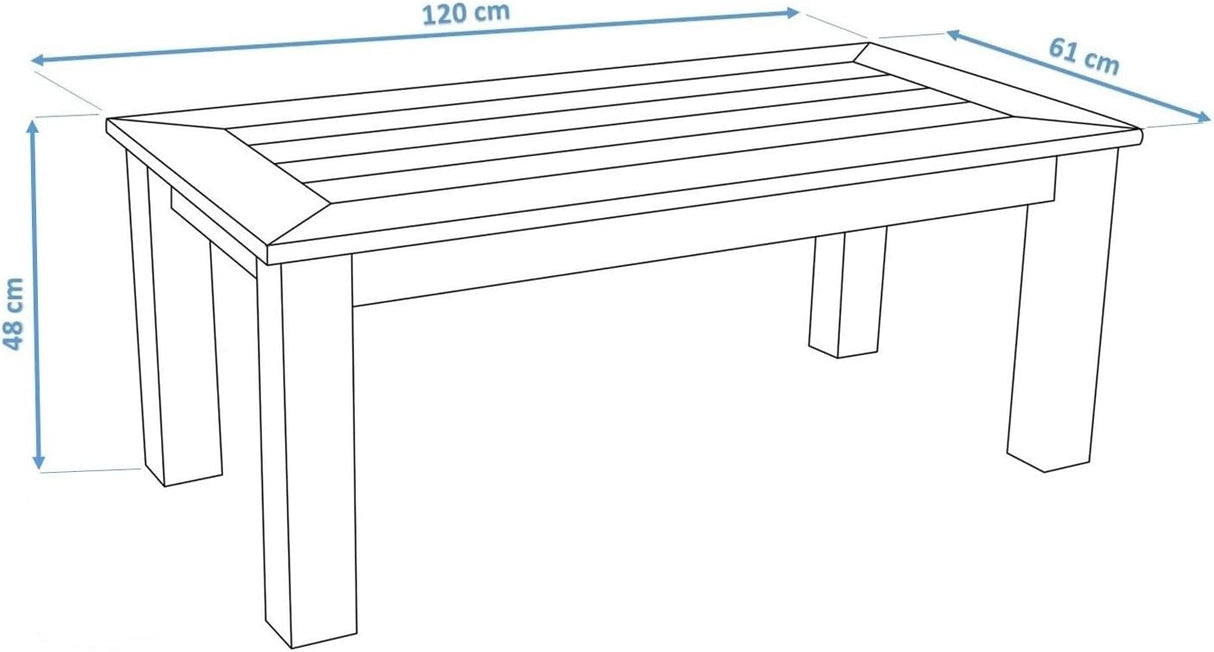 Winawood Sandwick Polymer Wood Effect Coffee Table - Stone Grey