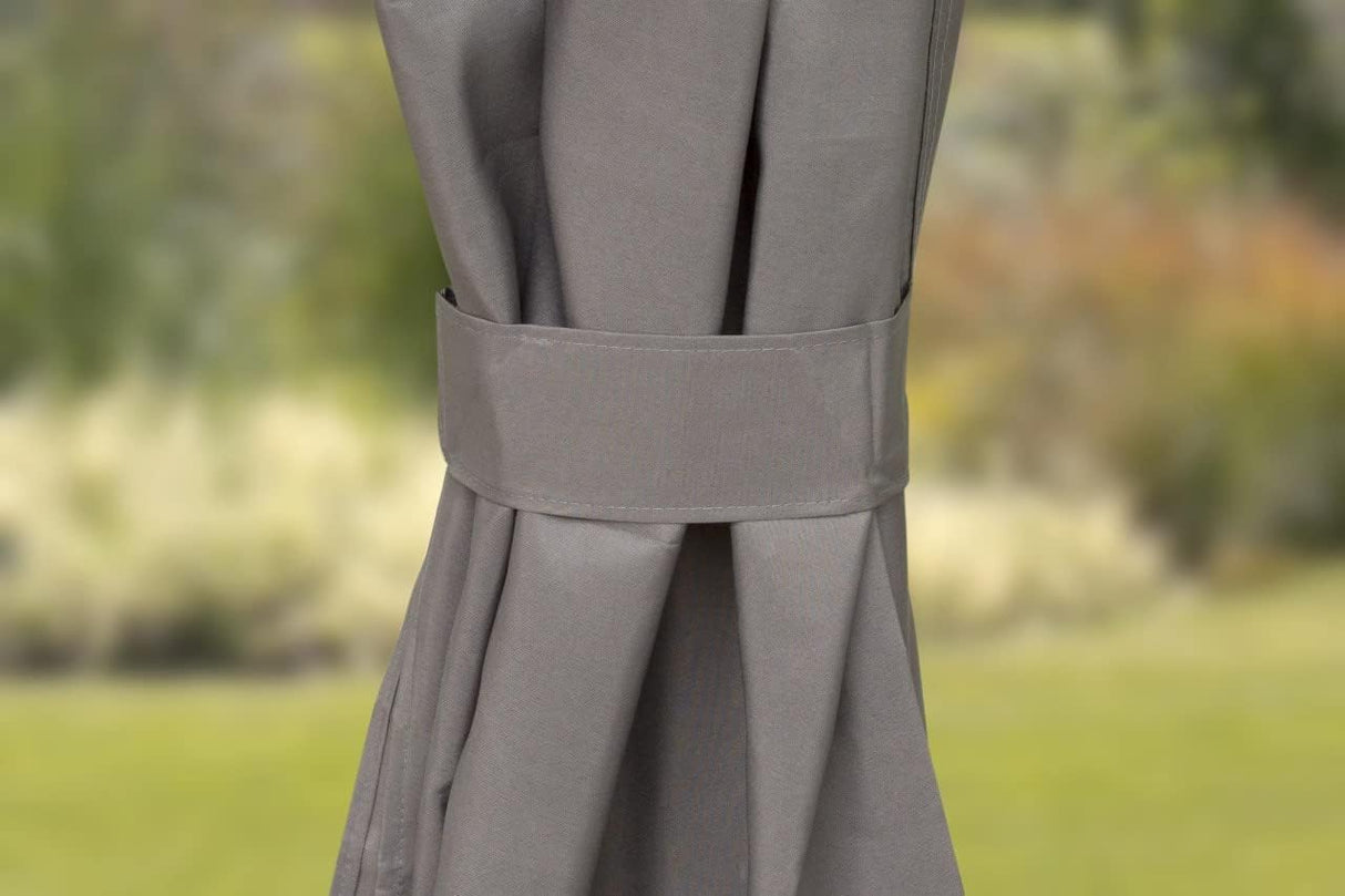 3m x 4m Large Grey Lilly Gazebo with Side Curtains