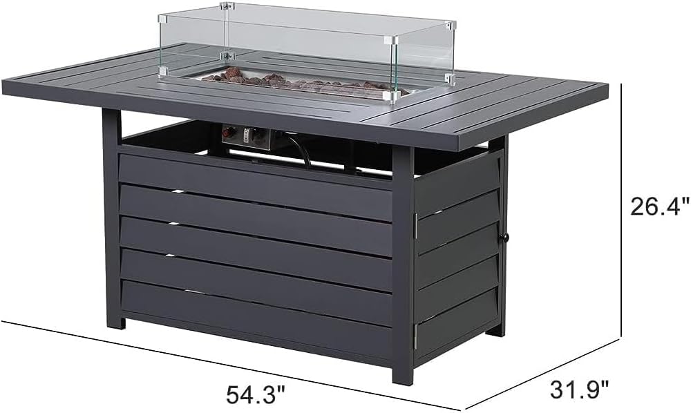 Wisteria Lane Aluminium Fire Pit Table