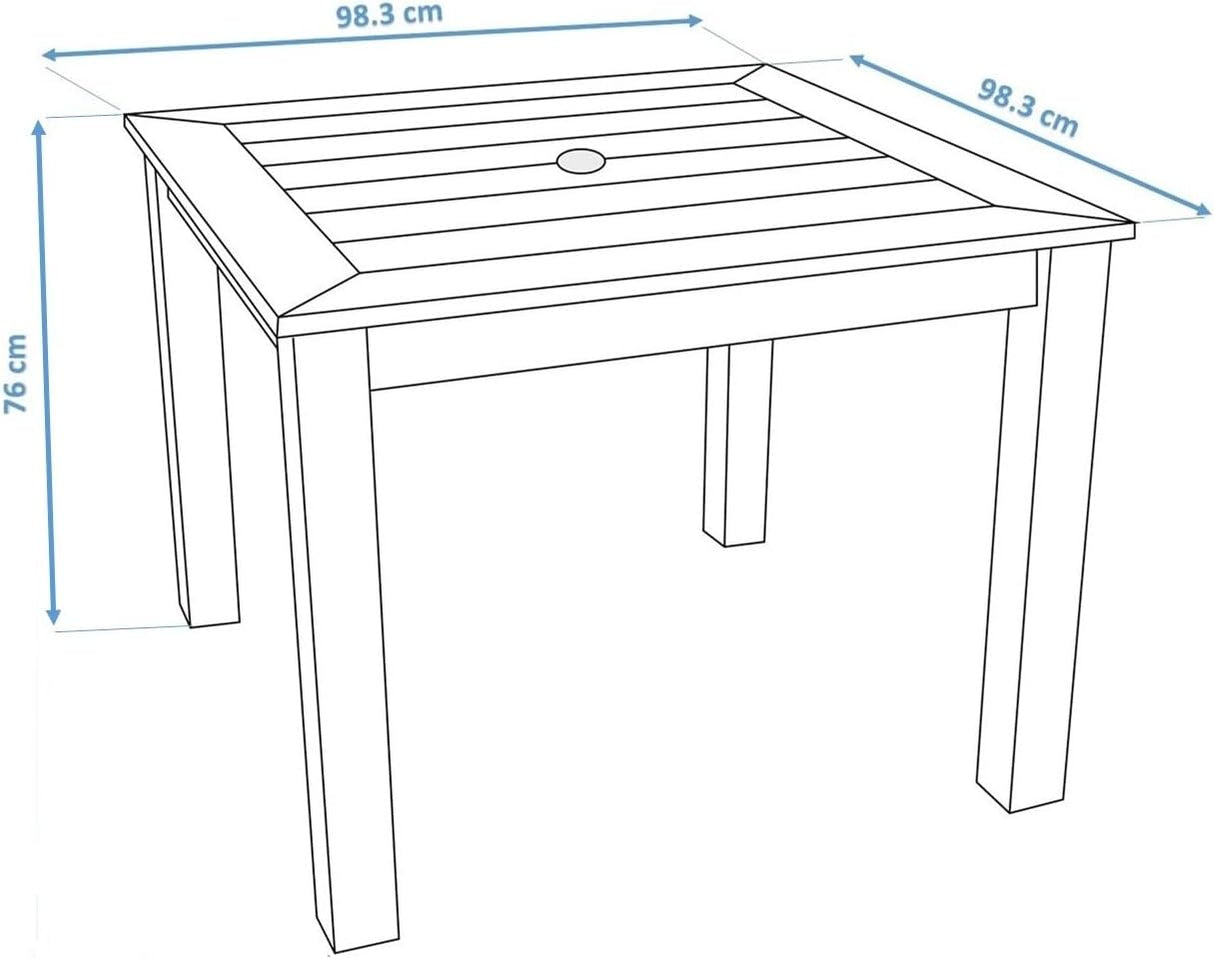Winawood Sandwick Polymer Wood Effect Dining Table - Stone Grey