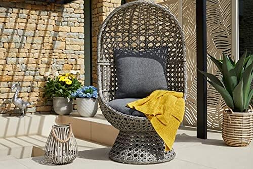 Innovators International Swivel Rattan Cocoon Chair