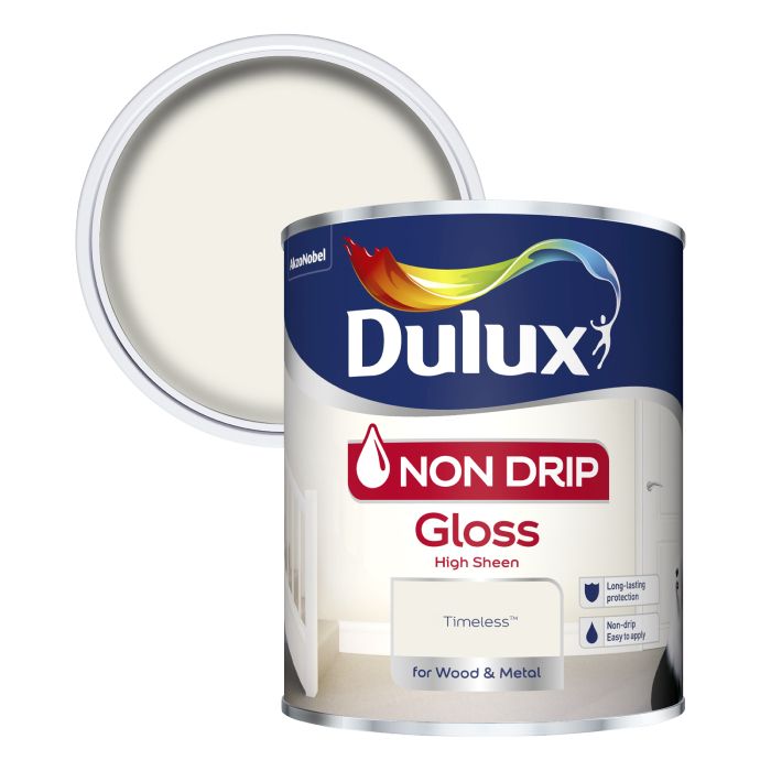 Dulux None Drip High Sheen Gloss Paint for Metal & Wood Timeless 750ml