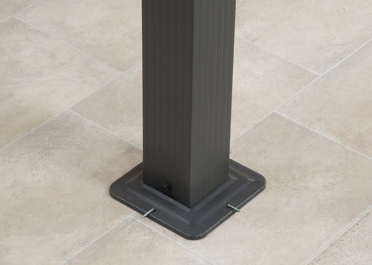 Aluminium Pergola 3m x 4m Garden Shade - Grey