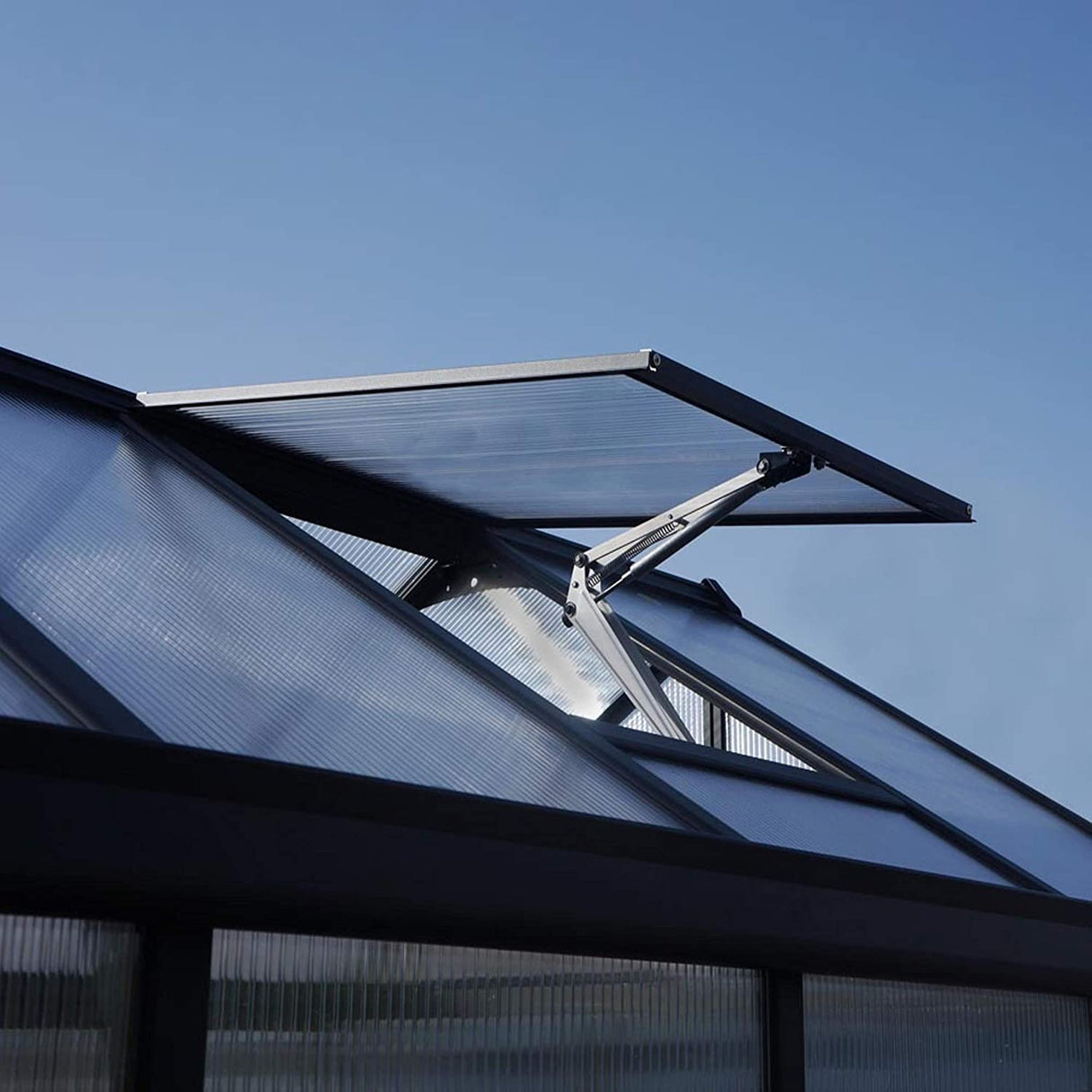 Glory 6' x 8' Greenhouse - Grey Frame & Multiwall Polycarbonate Panels